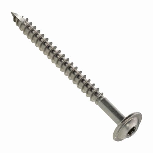 Tellerkopfschrauben 5 x 100 mm, Edelstahl A2-100 Stück, TX 25, ETA Zulassung, Teilgewinde von SCREW REBEL