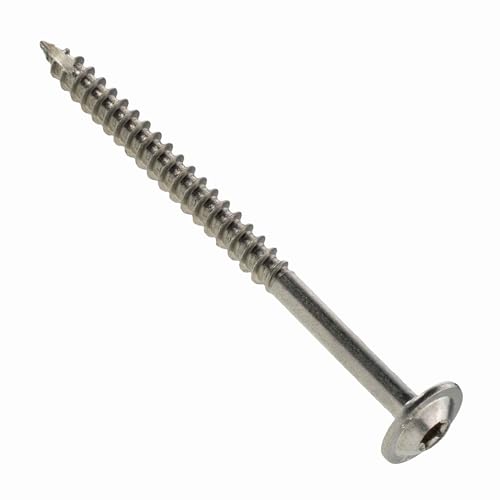 Tellerkopfschrauben 8 x 120 mm, Edelstahl A2-50 Stück, TX 40, ETA Zulassung, Teilgewinde von SCREW REBEL