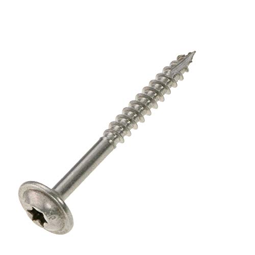 Tellerkopfschrauben 4 x 45 mm, Edelstahl A2-25 Stück, TX 20, ETA Zulassung, Teilgewinde von SCREW REBEL