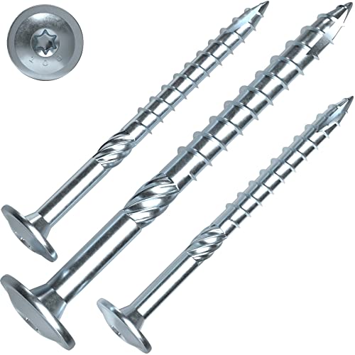 Tellerkopfschrauben 6 x 120 mm, EU-Zulassung, 100 Stück, hell verzinkt von SCREW REBEL