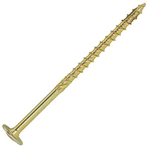 Tellerkopfschrauben 8 x 140 mm mit Zulassung (ETA), 50 Stück, gelb verzinkt von SCREW REBEL