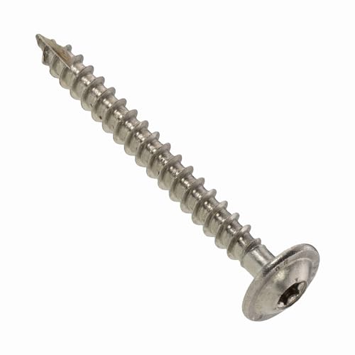 Tellerkopfschrauben 8 x 80 mm, Edelstahl A2-100 Stück, TX 40, ETA Zulassung, Teilgewinde von SCREW REBEL