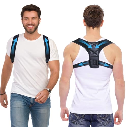 SCROLIEY Rücken Geradehalter,Gerader Rücken Geradehalter, Haltungskorrektur Rücken Damen Herren, Haltungstrainer – für eine ergonomisch, Schultergurt Haltungskorrektur, Lindert Rückenschmerzen von SCROLIEY