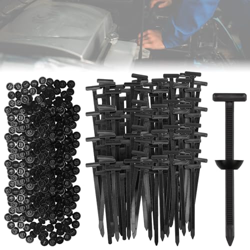 Universal-Kabelbinder-Schnallen, Nylon, robust, selbstsichernd, mit Stift- und Knopfverschluss, Mehrzweck-Kunststoff-Kabelbinder, Werkzeug für Autoreparatur, Schnellverschluss und täglichen Gebrauch von SCROLIEY