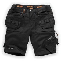 Scruffs - Damen Arbeitsshort mit Holstertaschen "Trade", schwarz Größe 44 von SCRUFFS