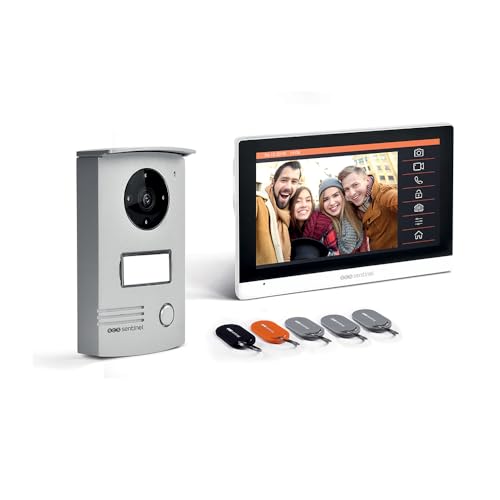 SCS Sentinel Heimvideotelefon - Kabelgebundenes Videotelefon - Tür-Videosprechanlage - Video-Touchscreen-Gegensprechanlage mit Vsiodoor-Emblemen, weiß, R 7+ RFID - PVF0042 von SCS Sentinel