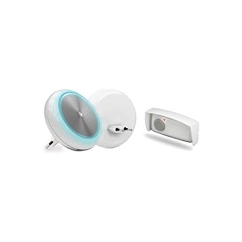 SCS Sentinel - CSF0081 - Kabelloser Plug-In Türgong - Türklingel mit 150 m Reichweite - 8 Melodien - Druckknopf mit GP23 12V Batterie und Bedienungsanleitung - PlugBell 150 Light von SCS Sentinel