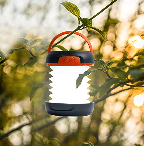 SCS Sentinel - HEC0080 - Nomadische USB-Solar-Taschenlampe mit externem Akku - Wiederaufladbare Campinglampe - 3 Arten der Beleuchtung - SolarLight Multi Orange von SCS Sentinel