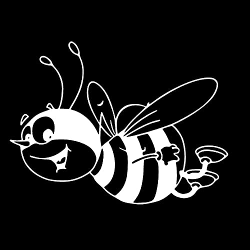 Auto-Aufkleber 15.3Cm * 11.4Cm Bumble Bee Art Autoaufkleber Vinyl Aufkleber Aufkleber Hummel Honig Schwarz/Silber von SCSHY