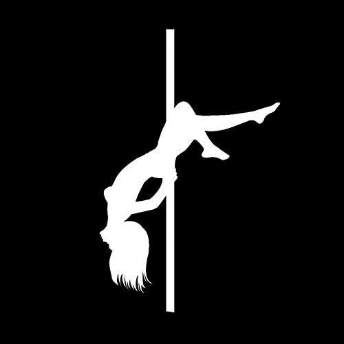 SCSHY Auto-Aufkleber 11.2 * 17.6Cm Pole Dancing Girl Auto Aufkleber Persönlichkeit Reflektierende Vinyl Auto Aufkleber Styling Schwarz/Silber von SCSHY