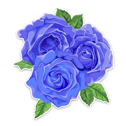 SCSHY Auto-Aufkleber 12.3 * 13.6Cm Schöne Rosen Blumen Blau Farbiges Dekor Autoaufkleber Hohe Qualität Personalisiert SCSHY Auto-Aufkleber 12.3 * 13.6Cm Schöne Rosen Blumen Blau Farbiges Dekor Autoaufkleber Hohe Qualität Personalisiert von SCSHY
