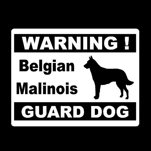 SCSHY Auto-Aufkleber 13,5 cm * 10,3 C Auto Styling Persönlichkeit Warnung Malinois Guard Dog Auto Aufkleber von SCSHY