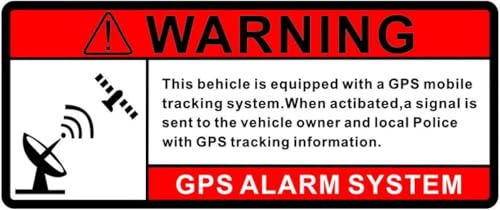 SCSHY Auto-Aufkleber 15,2 * 6,2 cm Creative GPS Anti-Diebstahl-Fahrzeugsicherheit Warnung Alarm Autoaufkleber Retro-Reflektierende Abziehbilder von SCSHY