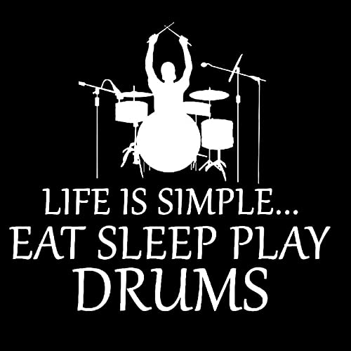 SCSHY Auto-Aufkleber 16.1Cm * 14.5Cm Das Leben Ist Einfach Schlagzeuger Aufkleber Trommeln Essen Schlafen Vinyl Schwarz/Silber Autoaufkleber SCSHY Auto-Aufkleber 16.1Cm * 14.5Cm Das Leben Ist Einfach Schlagzeuger Aufkleber Trommeln Essen Schlafen Vinyl Schwarz/Silber Autoaufkleber von SCSHY