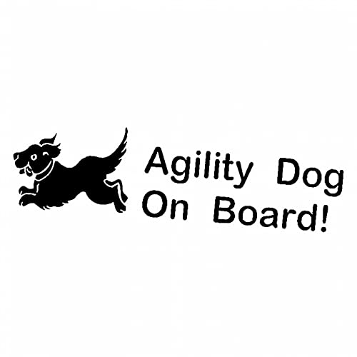 SCSHY Auto-Aufkleber 16.8Cm * 5.4Cm Agility Dog On Board Sign Vinyl Aufkleber Auto Aufkleber Schwarz/Silber SCSHY Auto-Aufkleber 16.8Cm * 5.4Cm Agility Dog On Board Sign Vinyl Aufkleber Auto Aufkleber Schwarz/Silber von SCSHY