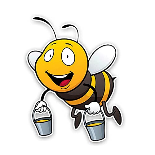 SCSHY Auto-Aufkleber 16Cm * 12.3Cm Interessante Bienen Tragen Honig Autoaufkleber Autos Motorräder Außenzubehör Vinyl Aufkleber von SCSHY