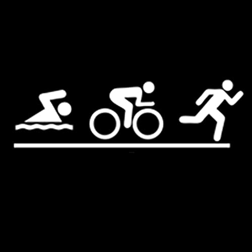 SCSHY Auto-Aufkleber 18.1Cm * 5.3Cm Interessantes Triathlon Sport Vinyl Auto Aufkleber Silhouette Dekor SCSHY Auto-Aufkleber 18.1Cm * 5.3Cm Interessantes Triathlon Sport Vinyl Auto Aufkleber Silhouette Dekor von SCSHY