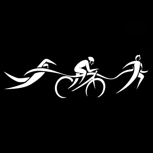 SCSHY Auto-Aufkleber 18.1Cm * 5.4Cm Mode Triathlon Sport Vinyl Aufkleber Auto Aufkleber Schwarz/Silber Dekor Silhouette SCSHY Auto-Aufkleber 18.1Cm * 5.4Cm Mode Triathlon Sport Vinyl Aufkleber Auto Aufkleber Schwarz/Silber Dekor Silhouette von SCSHY