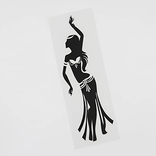 SCSHY Auto-Aufkleber 4.9Cmx16.1Cm Bauchtanz Entspannen Sie Sich Schöne Mädchen Vinyl Auto Aufkleber Schwarz/Silber SCSHY Auto-Aufkleber 4.9Cmx16.1Cm Bauchtanz Entspannen Sie Sich Schöne Mädchen Vinyl Auto Aufkleber Schwarz/Silber von SCSHY