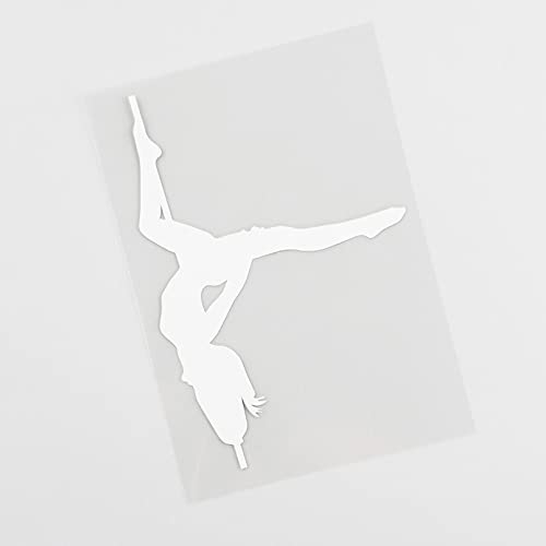 SCSHY Auto-Aufkleber 8.9Cmx12.7Cm Girl Pole Dance Striptease Vinyl Autoaufkleber Schwarz/Silber von SCSHY