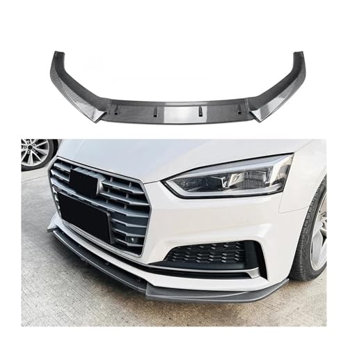 SCSTHRCRA Für A*UDI A5 S5 Sline F5 2017-2020 Auto Stoßstange Lip Splitter Front Schaufel Spoiler Diffusor Canard Protector Frontspoiler(Carbon Look) von SCSTHRCRA
