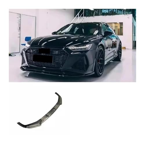 SCSTHRCRA Für A*UDI RS6 RS7 2021-2023 Auto Stoßstange Lip Splitter Front Schaufel Spoiler Diffusor Canard Protector Frontspoiler(Carbon Fiber) von SCSTHRCRA