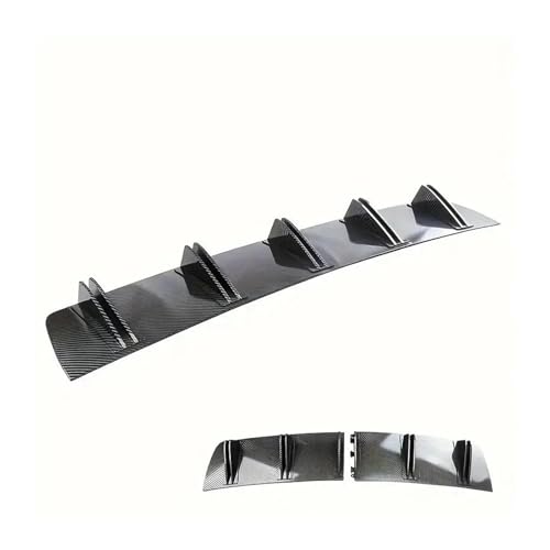 SCSTHRCRA Für A&UDI A3 A4 A5 A6 A7 B8 S4 Q5 81,5 cm 5 Flossen Splitter Kinn Spoiler Unterlippe Autoteile Universal Heckdiffusor Stoßstange Auto Heckspoiler(Carbon Fiber Look) von SCSTHRCRA