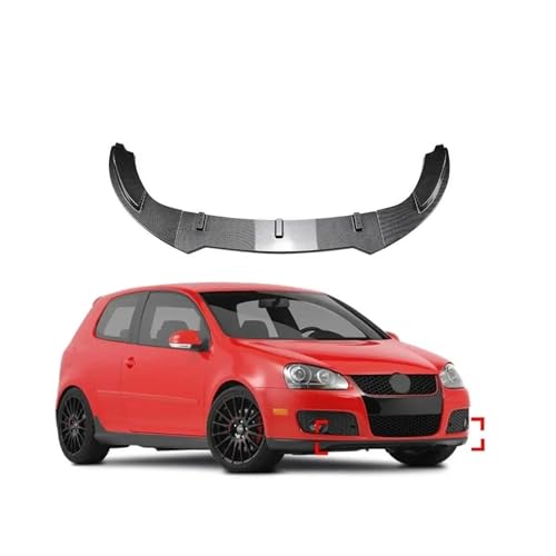 SCSTHRCRA Für Golf 5 MK5 GTI Jetta MK5 GLI 2003-2008 Auto Lip Splitter Front Schaufel Spoiler Diffusor Canard Protector Frontspoiler(A Carbon Look) von SCSTHRCRA