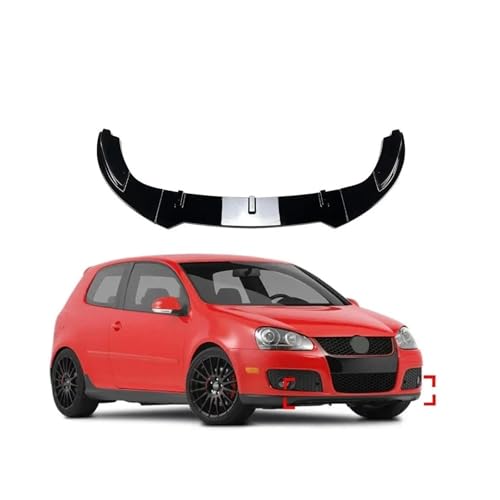 SCSTHRCRA Für Golf 5 MK5 GTI Jetta MK5 GLI 2003-2008 Auto Lip Splitter Front Schaufel Spoiler Diffusor Canard Protector Frontspoiler(A Gloss Black) von SCSTHRCRA