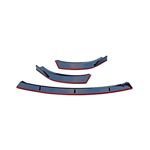 SCSTHRCRA Für Lingdu 2020-2021 Auto Stoßstange Lip Splitter Front Schaufel Spoiler Diffusor Canard Protector Frontspoiler(Black and Red 3pk) von SCSTHRCRA