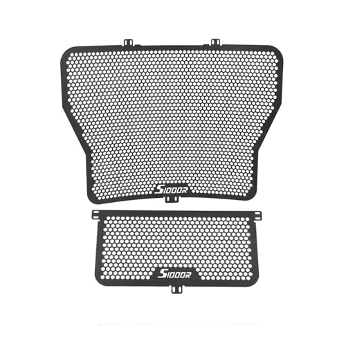 SCSTHRCRA Motorrad Grillabdeckung Schutz Für B&MW Für S 1000 R S1000R 2013-2020 Kühlergrill Wache Abdeckung Öl Wasser Kühler Grill Protector (D with Logo) von SCSTHRCRA