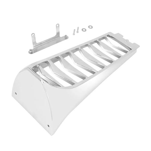 SCSTHRCRA Motorrad Grillabdeckung Schutz Für H&Arley Softail Breakout Street Fat Bob FXBR Front Bottom Spoiler Kühler Kotflügel Kinn Verkleidung Abdeckung (Chrome) von SCSTHRCRA
