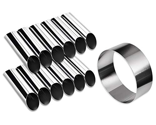 SCSpecial Cannoli Formen Set 12 Stück aus Edelstahl Canolli-Teighülsenformen mit Kuchenringform DIY Cannoli-Formen zum Backen von SCSpecial