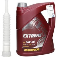 5L mannol Motoröl 5W-40 Extreme Syntetisch, Öl Motorenöl hc sae 5W40 api sn/cf acea A3/B4 von ECD GERMANY