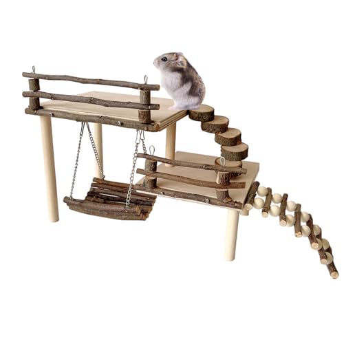 Hamsterschaukel bietet sicheren und aufregenden Platz für Hamster zum Klettern, Schaukeln und Erkunden, perfekt für Hamster, Zuckergleiter, Hamsterplattform, Hamsterplattform mit Leiter, von SCUDGOOD