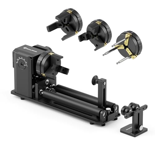 SCULPFUN RA Pro Max 4 in 1 Drehwalze, Drehfutter für S9 S30 Ultra SF-A9 Serie Lasergravierer, Multifunktions-Y-Achsen-Rollen-Gravurmodul für Lasergravur unregelmäßiger runder Objekte von SCULPFUN