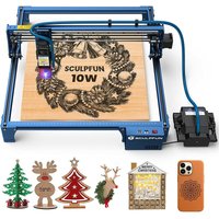 Sculpfun - S30 Pro Lasergravierer 10 w Laserschneiden mit vollautomatischem Air Assist Kit und austauschbarer Linse, 6 mm Sperrholz One Cut, von SCULPFUN