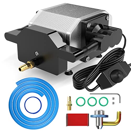 SCULPFUN S9 220V Air assist mit luftunterstütztem Düsensatz, 30 l/min Hochgeschwindigkeits-Luftunterstützung passt perfekt zu Lasermaschinen, schnelleres und saubereres Schneiden, Vollmetallstruktur von SCULPFUN