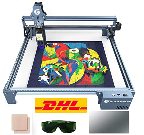 SCULPFUN S9 Laser Graviermaschine - 90W Effekt Engraver, Holz Gravieren Schneiden, Präziser Fokus, Ganzmetall, Groß Skulptur Bereich410*420mm von SCULPFUN