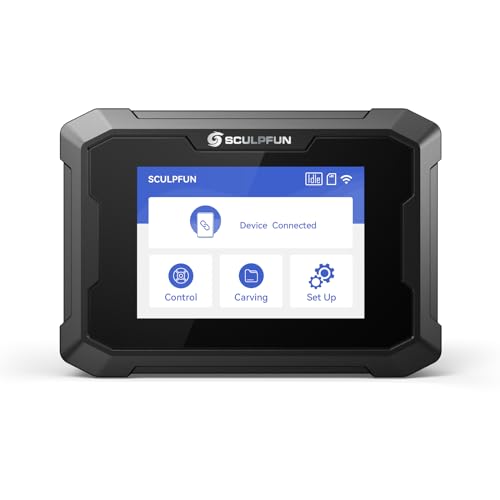SCULPFUN TS1 Touchscreen, Offline Gravur Bedienterminal für Sculpfun S9 S10 S30 iCube Serie Laser Graviermaschine, WiFi Verbindung, Echtzeit Slicing Funktion, Anwendung mit der SCULPFUN App von SCULPFUN