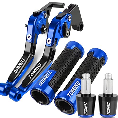 SCUUBE Für Yama&ha TDM850 TDM 850 1991-2002 Motorradbremskupplungshebel Lenkergriffenden Einstellbares Klappbares CNC-Zubehör Mit A Motorrad-Handhebel(Farbe:3) von SCUUBE
