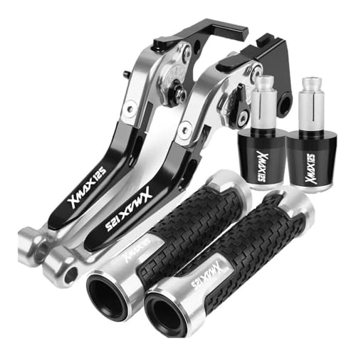 SCUUBE Für Yama&ha XMAX125 X MAX Xmax 125 X-MAX 2024 2023 2022 2021 2020 Kann Das Rhombus Hollow Design Das Hindernis Durch Wind Reduzieren Motorrad-Handhebel(Silber) von SCUUBE