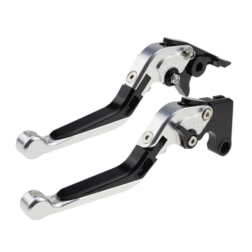 SCUUBE Motorrad Einstellbare Bremse Kupplung Hebel Lenker Griff Griffe Für K&awasaki Z900RS 2018 2019 2020 2021 2022 2023 2024 Motorrad-Handhebel(Silber) von SCUUBE