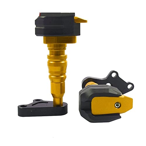 Schieberegler Für CFMOTO CF400NK NK400 400NK NK650 650NK CF650NK 2016-2020 Motorrad Absturzsicherung Rahmen Slider Verkleidungsschutz Anti Crash Pad Protector(Gold) von SCUUBE
