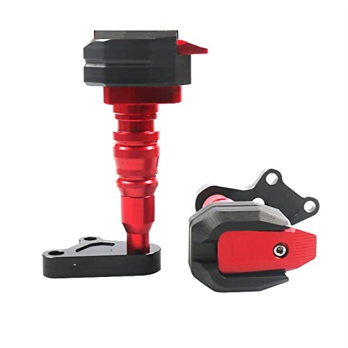 Schieberegler Für CFMOTO CF400NK NK400 400NK NK650 650NK CF650NK 2016-2020 Motorrad Absturzsicherung Rahmen Slider Verkleidungsschutz Anti Crash Pad Protector(Rot) von SCUUBE