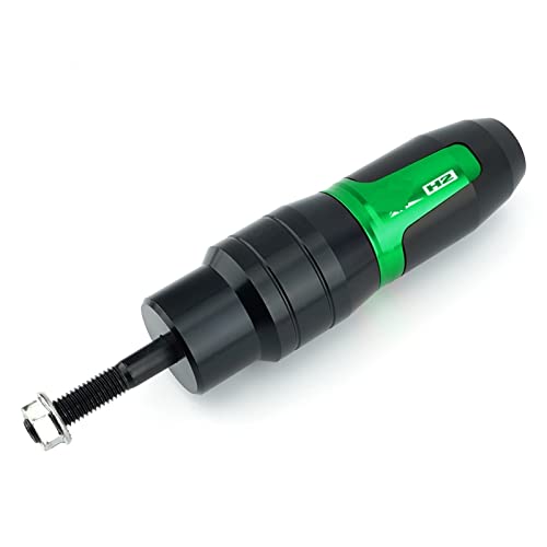 Schieberegler Für H2 Z H2SE 2019 2020 2021 2022 Motorrad Fallschutz Rahmen Slider Auspuff Slider Seitenverkleidung Schutz Crash Pad Protector(Grün) von SCUUBE