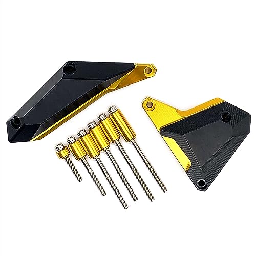 Schieberegler Für MT 07 MT07 FZ07 XSR700 Tenere 700 Tracer 2014-2020 Motorrad Motor Statorabdeckung Motorschutz Seitenschutz CNC Schildschutz(Gold) von SCUUBE