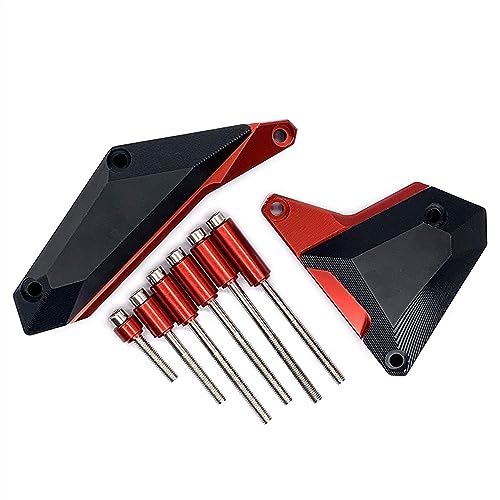 Schieberegler Für MT 07 MT07 FZ07 XSR700 Tenere 700 Tracer 2014-2020 Motorrad Motor Statorabdeckung Motorschutz Seitenschutz CNC Schildschutz(Rot) von SCUUBE