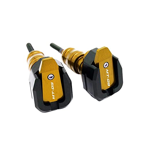 Schieberegler Für MT-09 MT09 MT 09 2013-2018 Motorrad Fallschutz Sturzpad Verkleidungsschutz Anti Crash Pad Protector(Gold) von SCUUBE