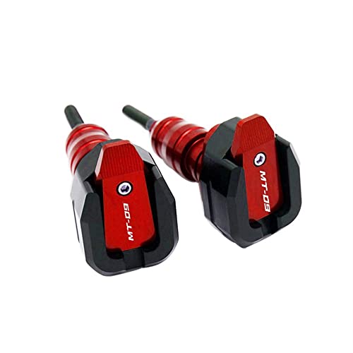 Schieberegler Für MT-09 MT09 MT 09 2013-2018 Motorrad Fallschutz Sturzpad Verkleidungsschutz Anti Crash Pad Protector(Rot) von SCUUBE